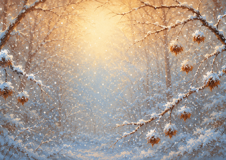 Rice Paper For Decoupage Forest Winter Background Full Cat. No. 9855