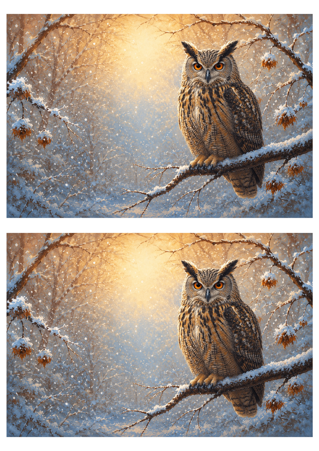 Rice Paper For Decoupage Majestic Owl on the Branch Full Cat. No. 9856