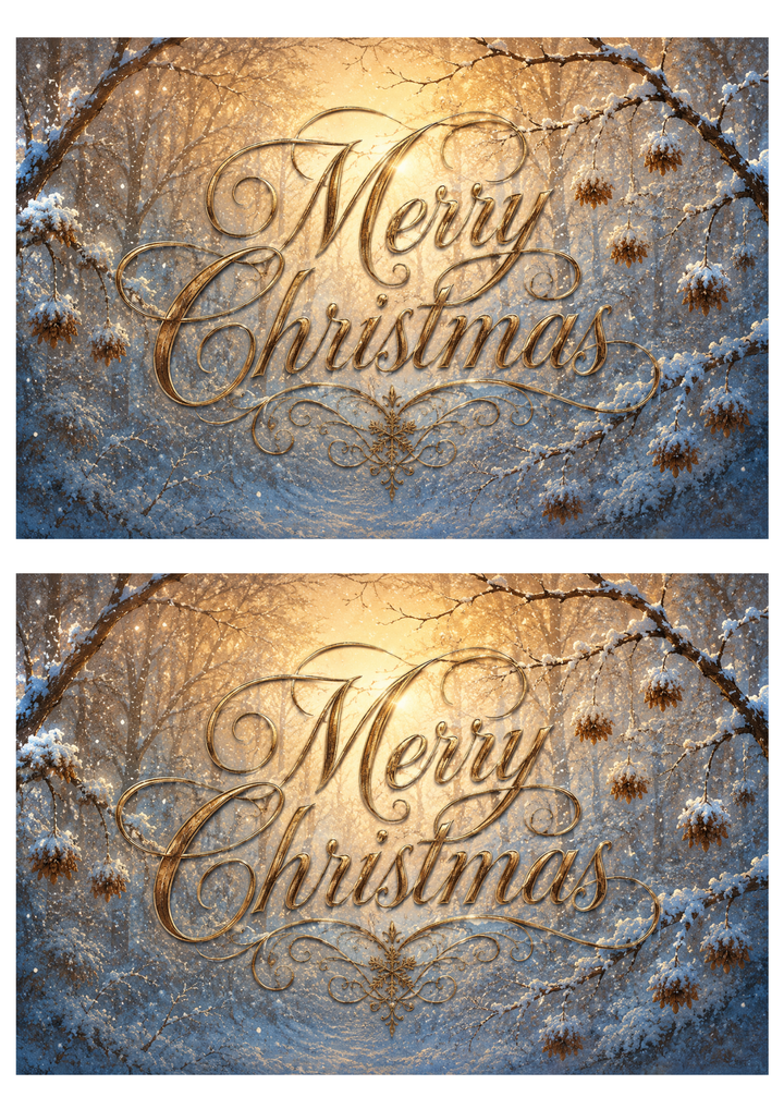 Rice Paper For Decoupage Merry Christmas Sign Collage Cat. No. 9858