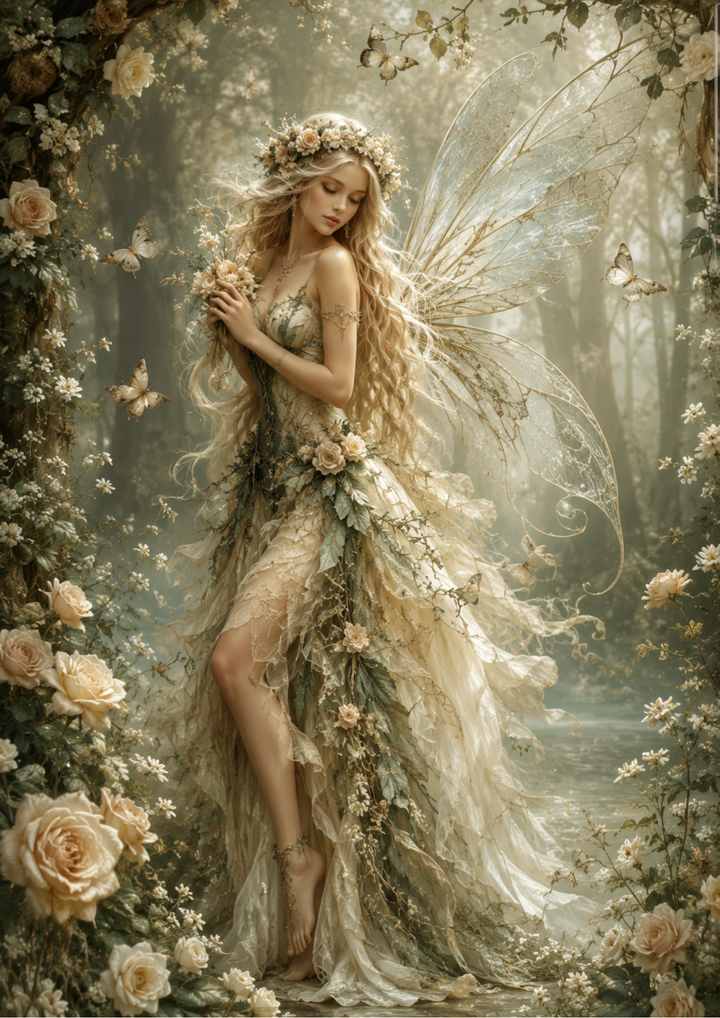 Rice Paper For Decoupage Beautiful Fairy Full Cat. No. 9875