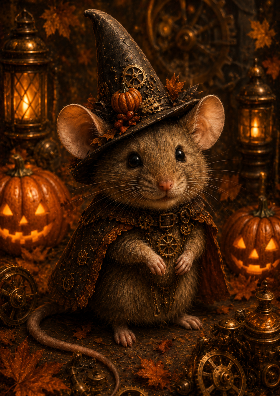 Rice Paper For Decoupage Halloween Little Mouse Full  Cat. No. 9942