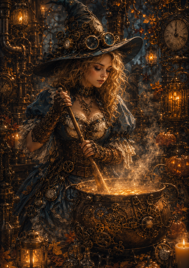 Rice Paper For Decoupage Halloween Witch Full  Cat. No. 9944