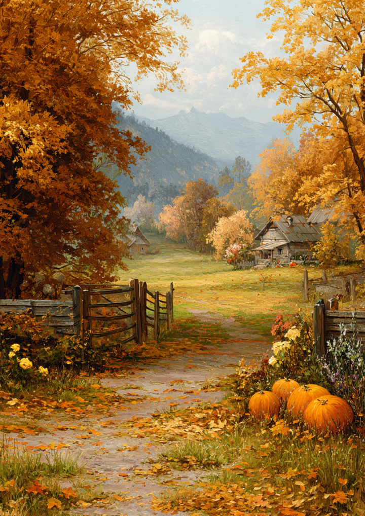 Rice Paper For Decoupage Rustic Autumn Escape Full  Cat. No. 9963