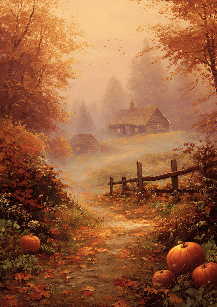Rice Paper For Decoupage  Whispers of Golden Autumn Full  Cat. No. 9966