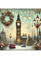 Rice Paper For Decoupage Big Ben Christmas Time Full Cat. No. 2802