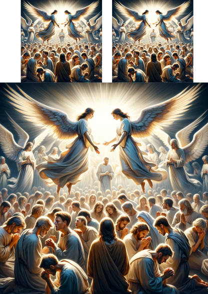 Reispapier für Decoupage Engel über der Menge der Sünder Kat. Nr. 363