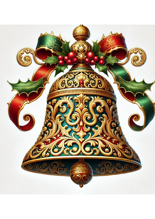 Rice Paper For Decoupage Baroque Christmas Bell Full Cat. No. 2790