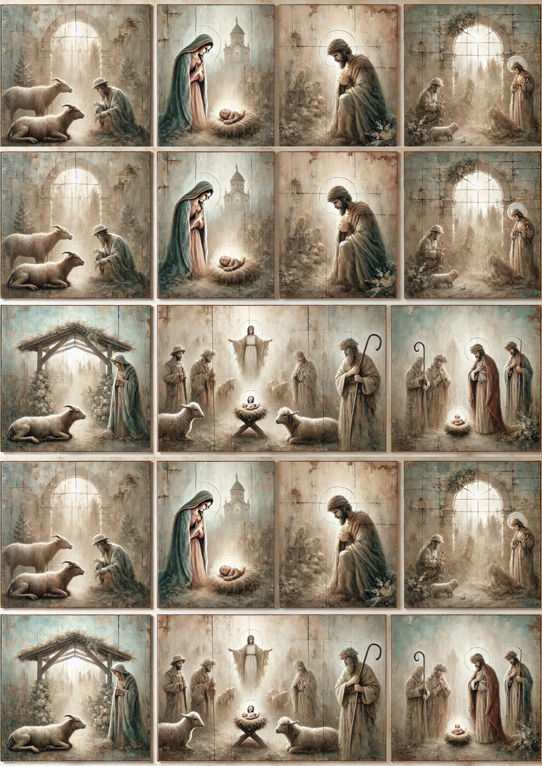 Reispapier für Decoupage-Collage „Geburt Jesu“ Kat. Nr. 2961
