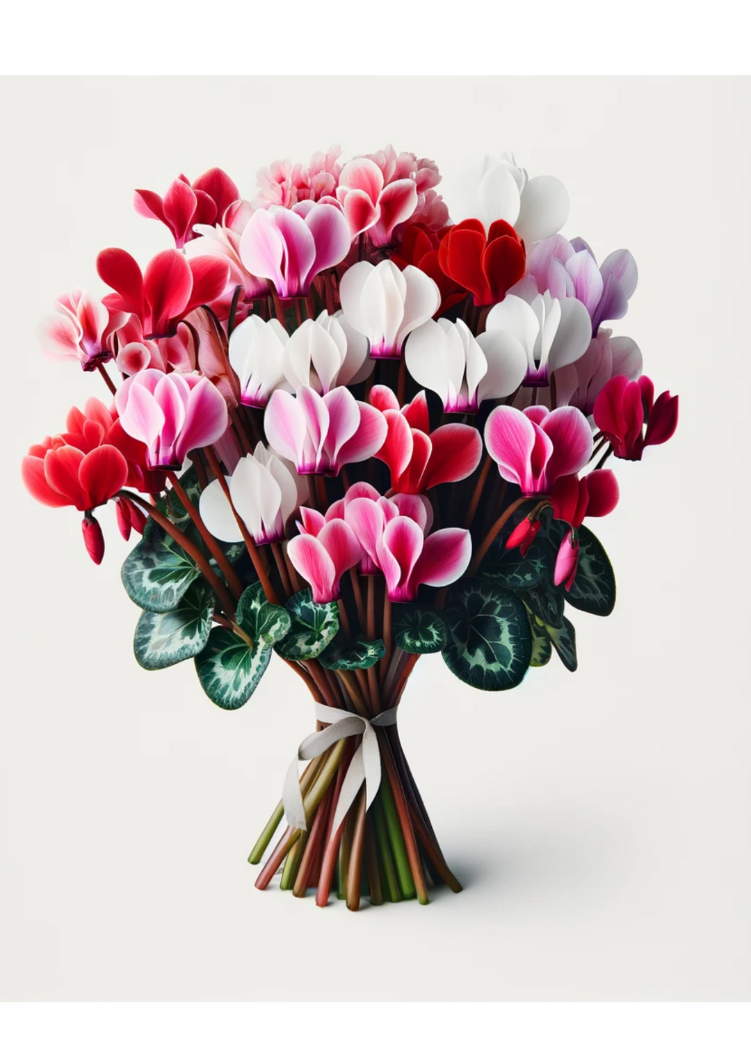 Rice Paper For Decoupage Cyclamen Bouquet Full Cat No. 657