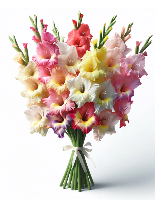 Rice Paper For Decoupage Bouquet of Gladioli Full Cat No. 673