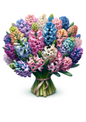 Rice Paper For Decoupage Bouquet of Hyacinths 2 Full Cat No. 675