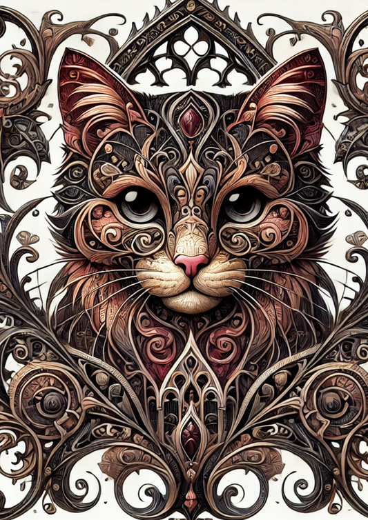 Rice Paper for Decoupage Cat Gothic Style Full Cat. No. 1703