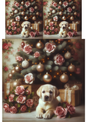 Rice Paper For Decoupage Labrador Christmas Tree Collage Cat No. 755