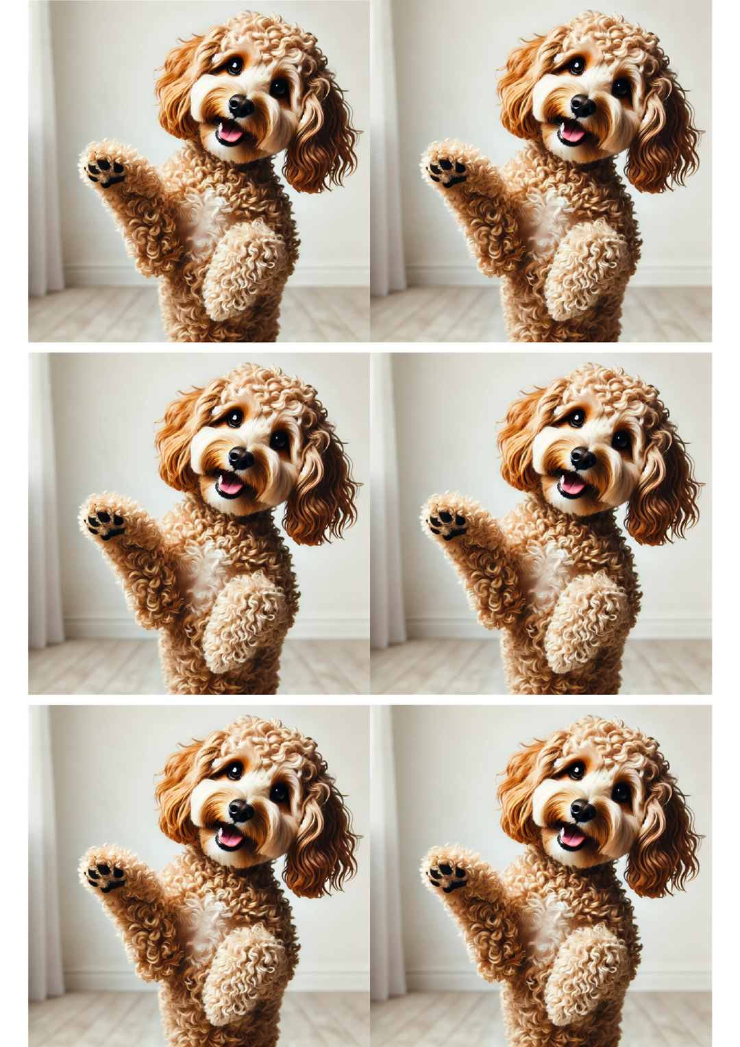 Reispapier für Decoupage Cockapoo-Hundecollage Kat. Nr. 2565