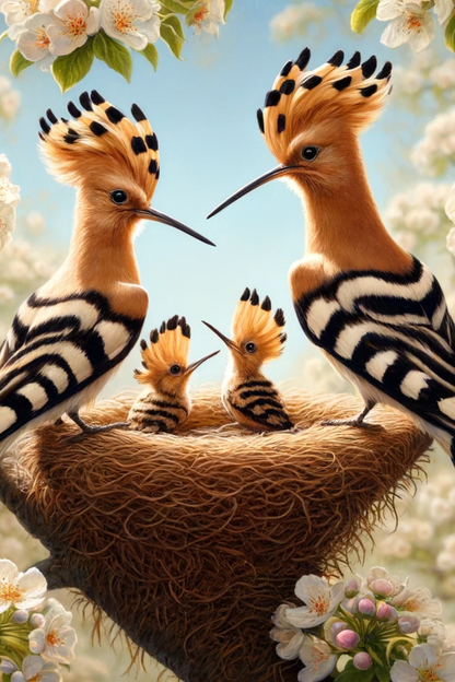 Rice Paper For Decoupage Hoopoe In A Nest On A Pear Tree Full Cat. No. 502