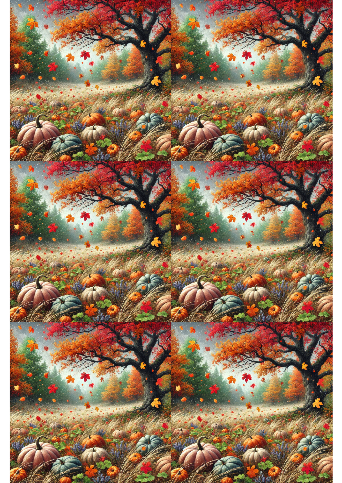 Rice Paper For Decoupage Pumpkins 4 Collage Cat. No. 2573