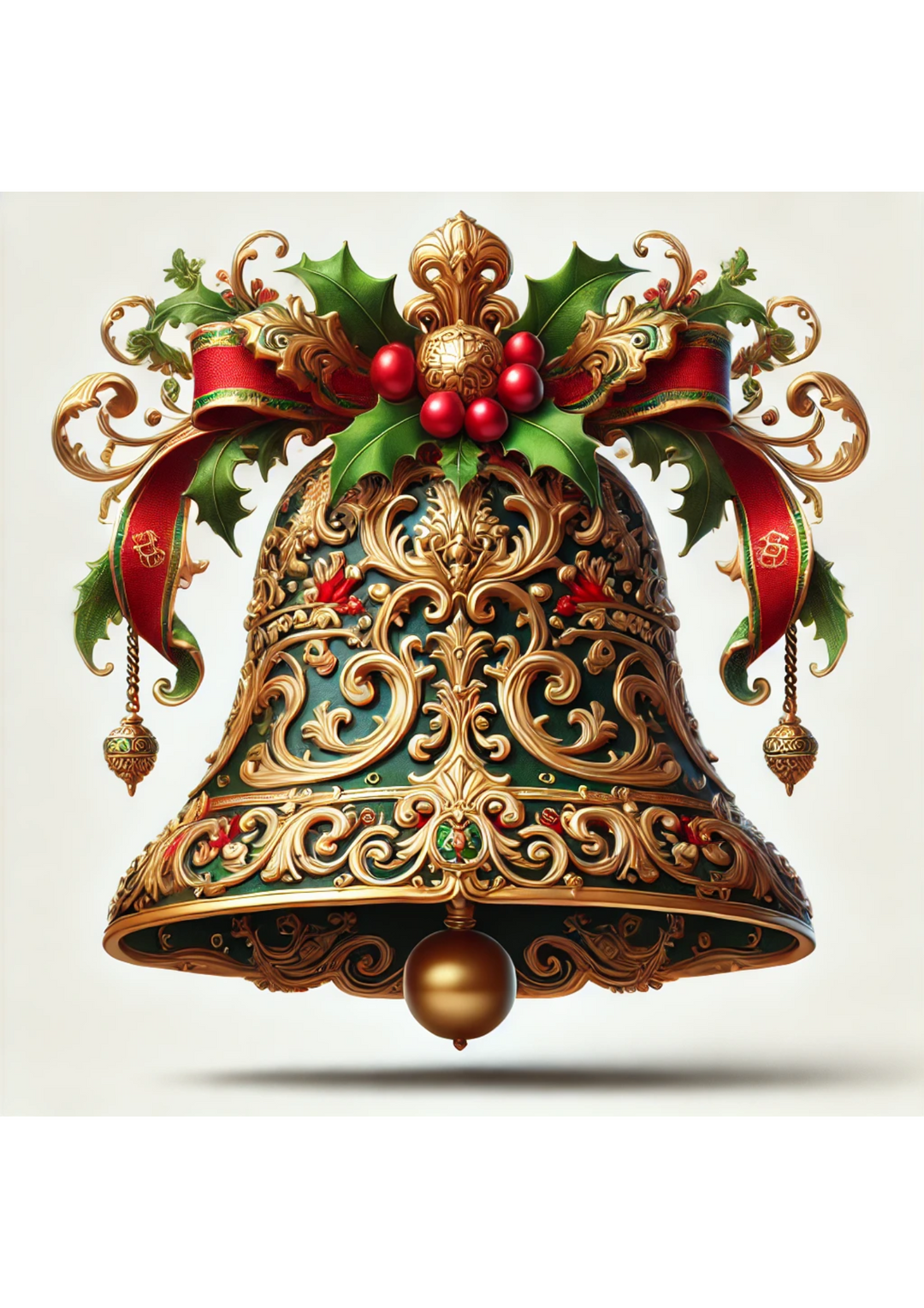 Rice Paper For Decoupage Baroque Christmas Bell 3 Full Cat. No. 2794