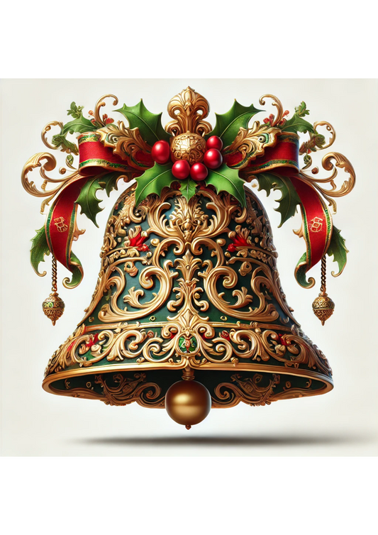 Rice Paper For Decoupage Baroque Christmas Bell 3 Full Cat. No. 2794