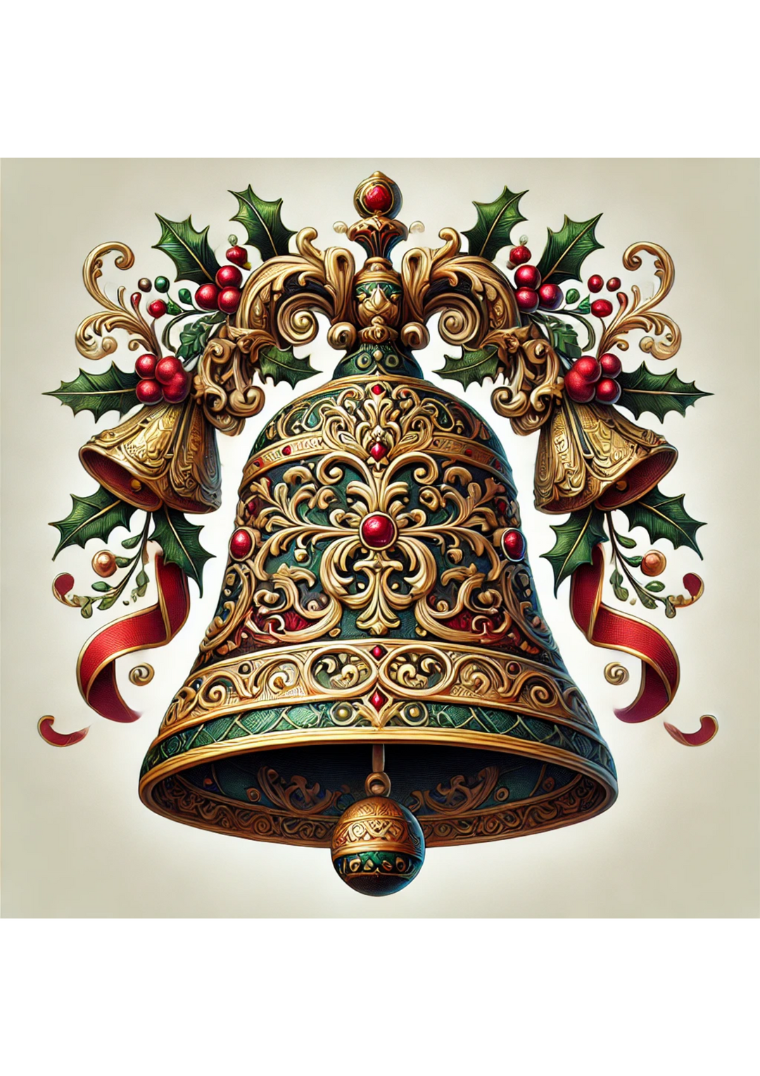 Reispapier für Decoupage Barocke Weihnachtsglocke 2 Voll Kat. Nr. 2792
