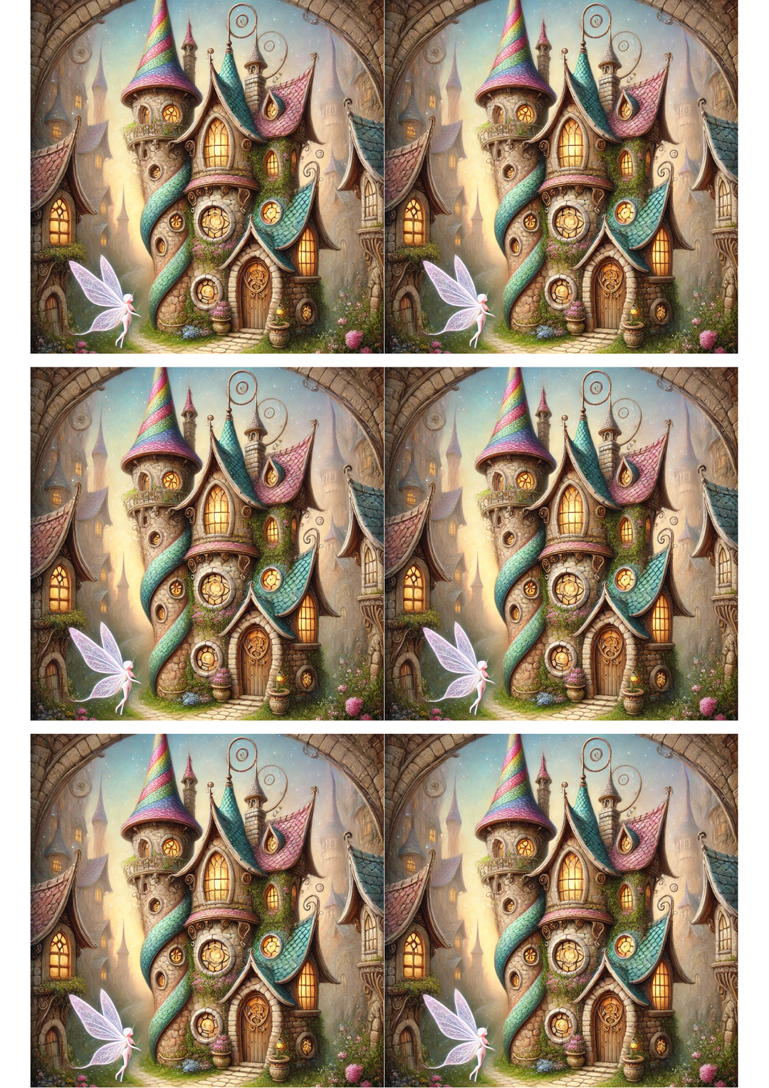 Reispapier für Decoupage Fairy Palace Collage Kat. Nr. 2707
