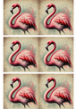Rice Paper for Decoupage Flamingo Vintage Collage Cat. No. 1670