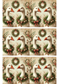 Rice Paper For Decoupage Christmas Geese 2 Collage Cat. No. 2995