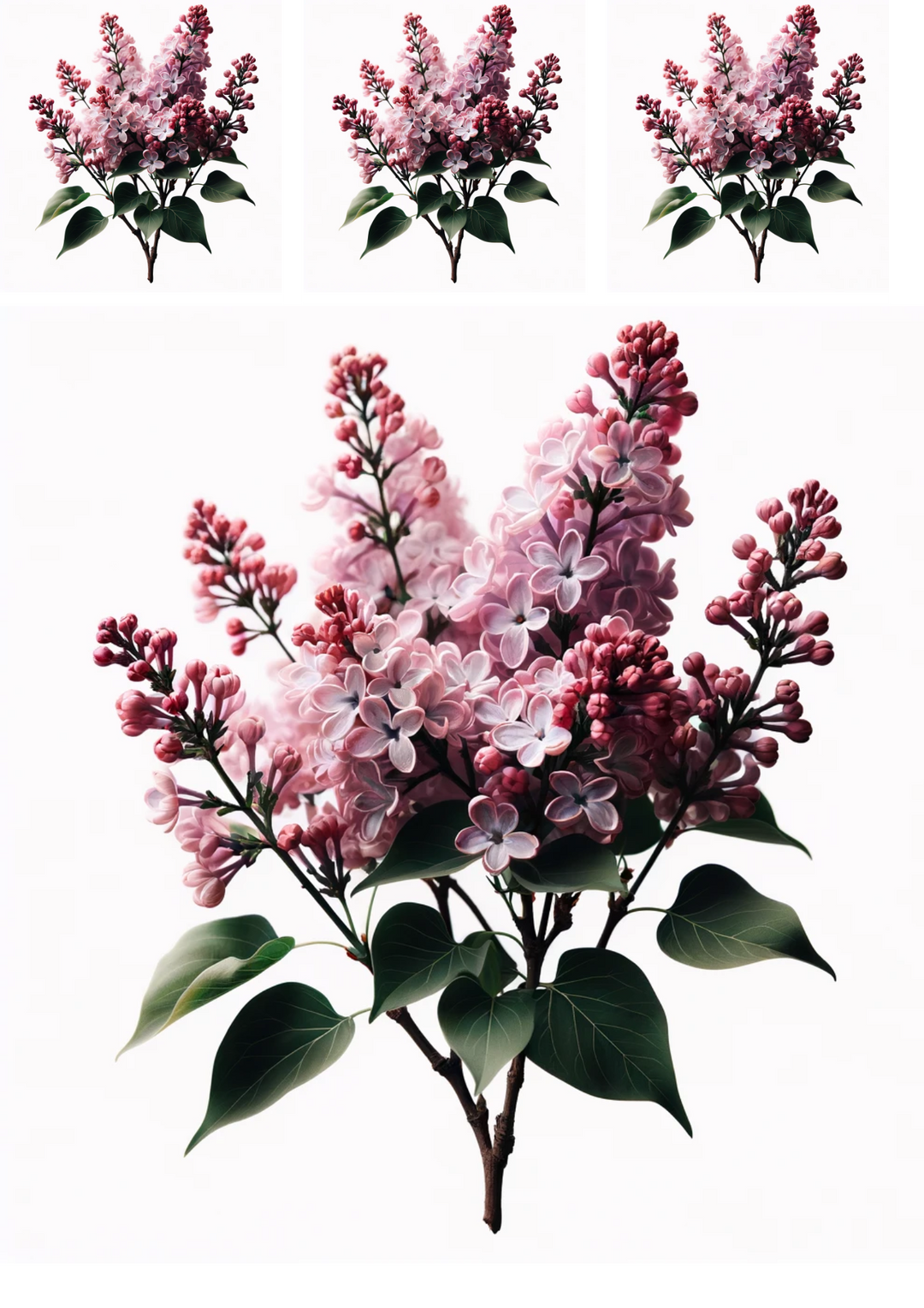 Rice Paper For Decoupage Lilac Branch 4 Collage Cat No. 739