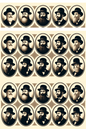 Rice Paper For Decoupage Heads Jews Hasidim Oval Collage Cat. No. 133