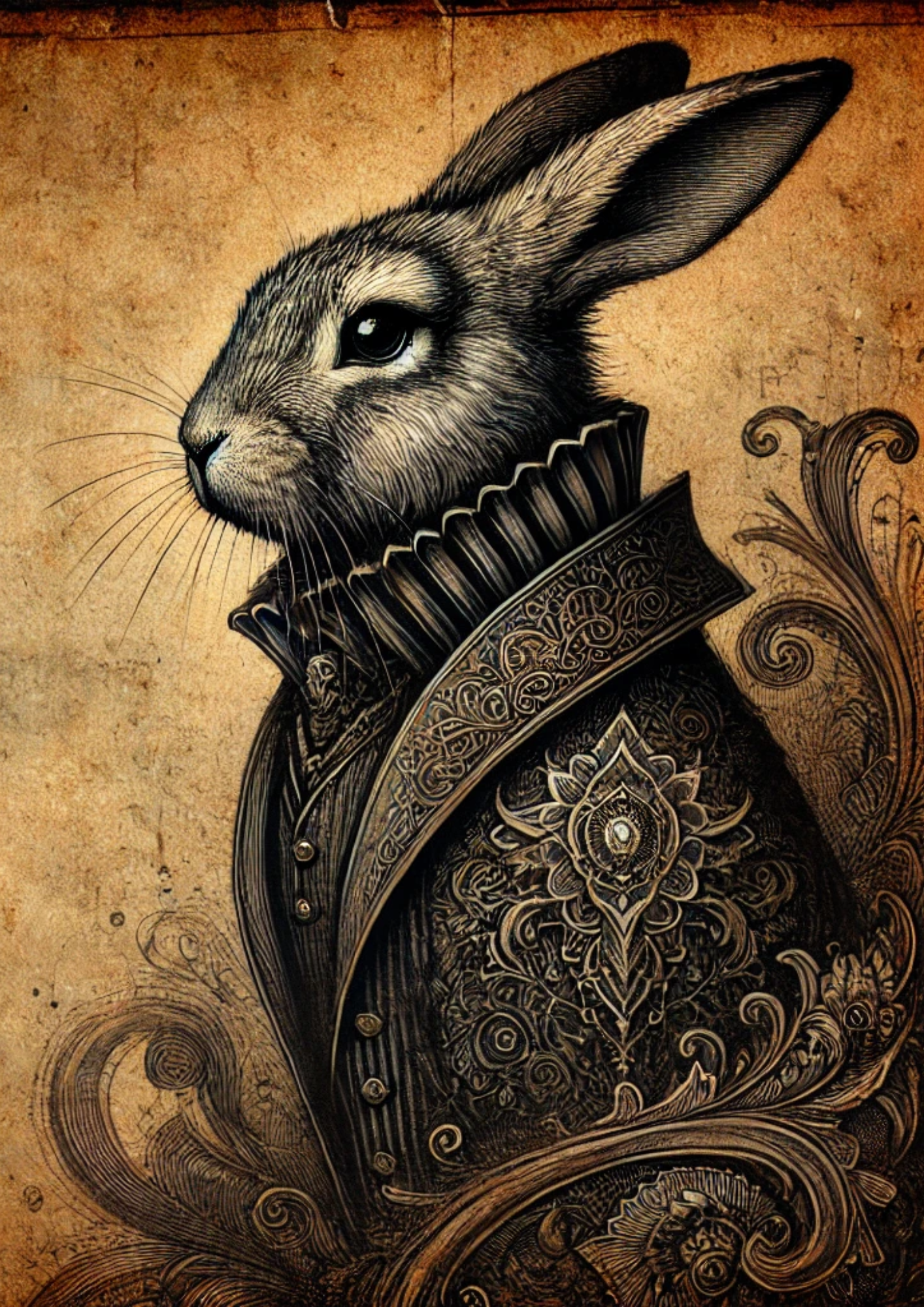 Rice Paper for Decoupage Rabbit Gothic Style Full Cat. No. 1927 – The ...