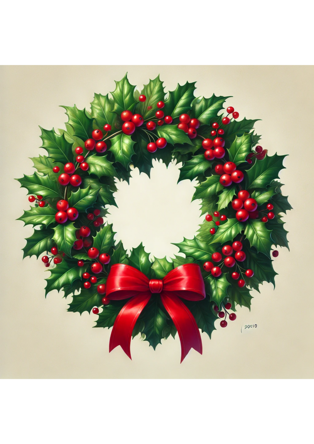Reispapier für Decoupage Weihnachtskranz Voll Kat. Nr. 3010