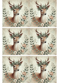 Rice Paper For Decoupage Deer And Bay Leaves Collage Cat. No. 2581