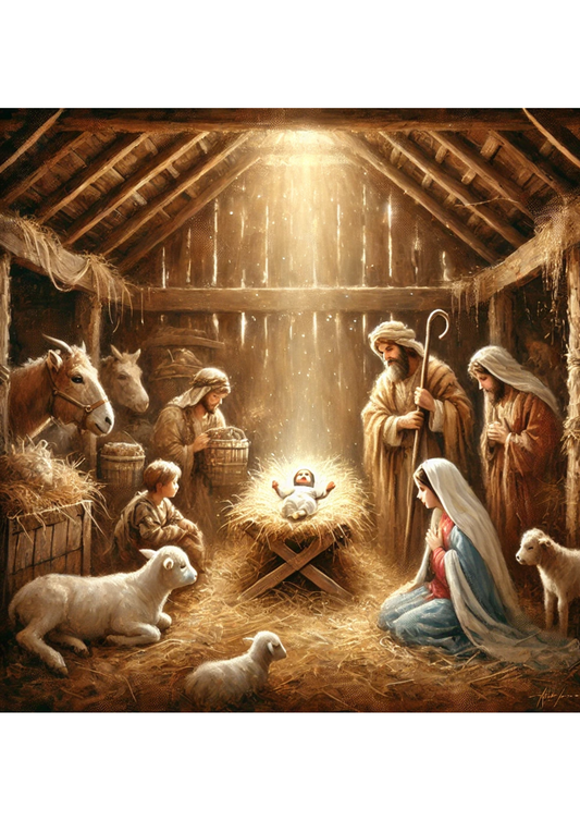 Rice Paper For Decoupage Birth of Jesus Full Cat. No. 2840