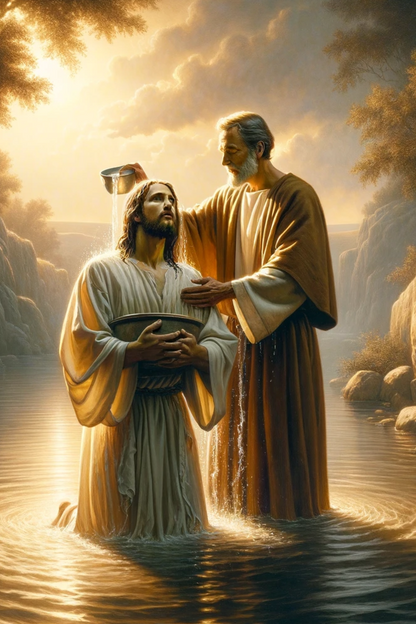 Rice Paper for Decoupage Jesus Baptized by Saint John Full Cat. No. 570