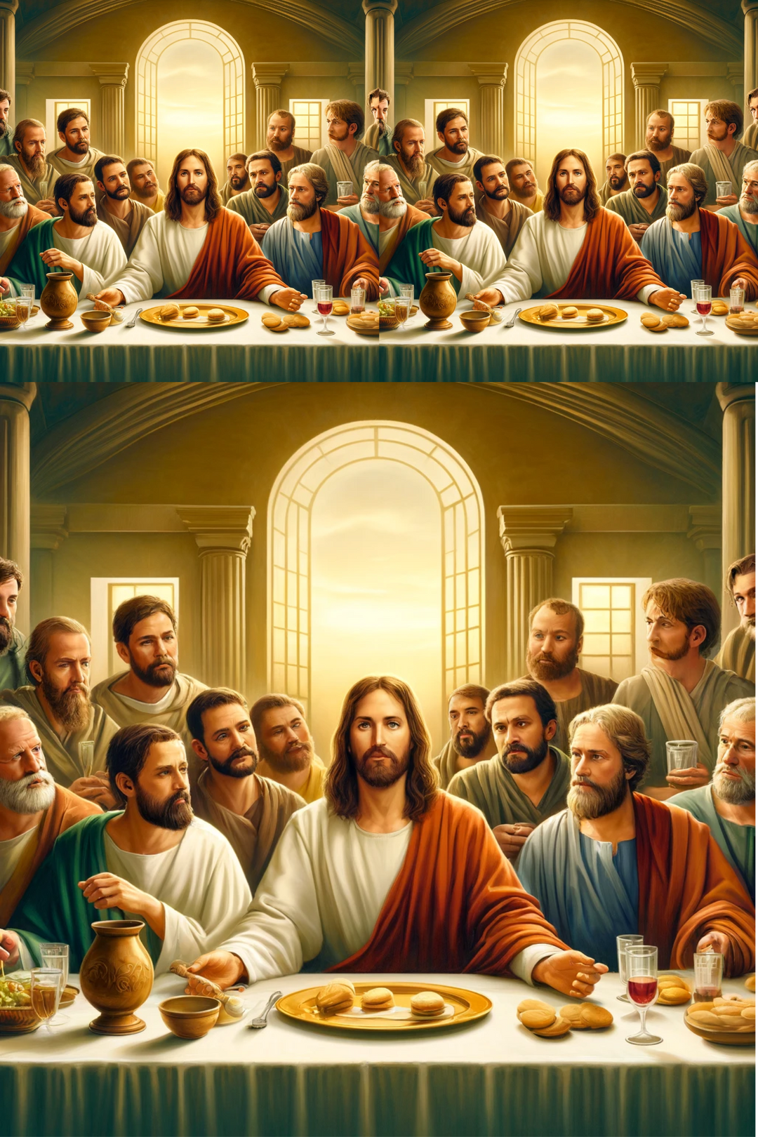 Rice Paper for Decoupage Jesus and the Last Supper Collage Cat. No. 571