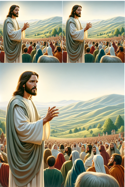 Rice Paper for Decoupage Jesus and the Sermon on the Mount Collage Cat. No. 573