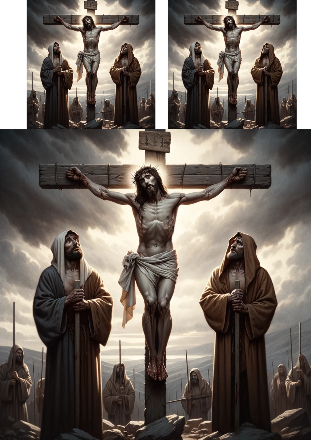 Rice Paper for Decoupage Jesus on the Cross Collage Cat. No. 575