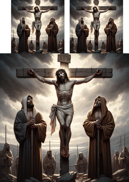 Reispapier für Decoupage Jesus am Kreuz Collage Kat. Nr. 575