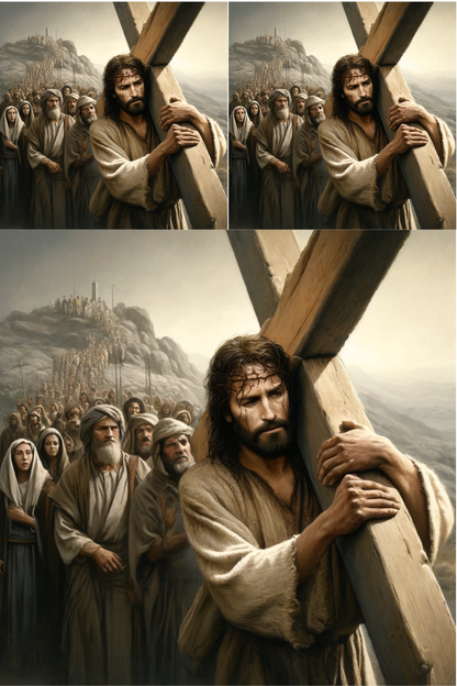 Reispapier für Decoupage-Collage „Jesus trägt das Kreuz“ Kat. Nr. 579