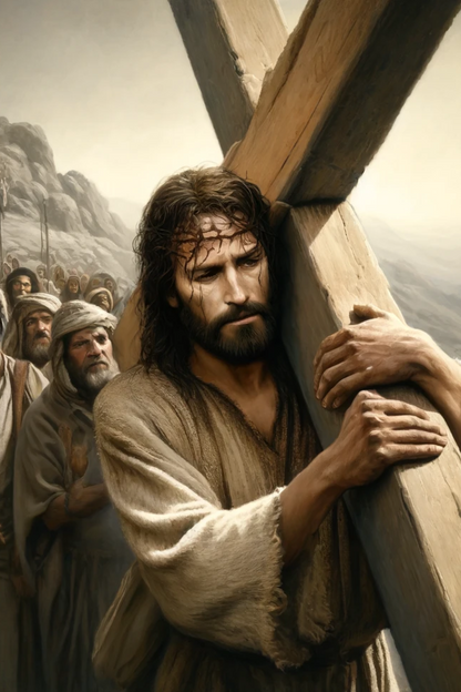 Reispapier für Decoupage Jesus trägt das Kreuz, voll, Kat. Nr. 580