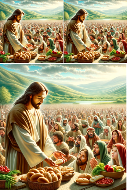 Reispapier für Decoupage Jesus Multiplies Bread Collage Kat. Nr. 581