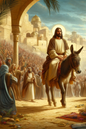 Rice Paper For Decoupage Jesus Enters Jerusalem On A Donkey Full Cat. No. 592