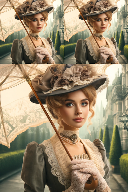 Rice Paper For Decoupage Victorian Woman 6 Collage Cat. No. 605