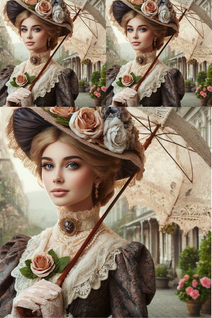 Reispapier für Decoupage, Collage „Viktorianische Frau“, Kat. Nr. 607