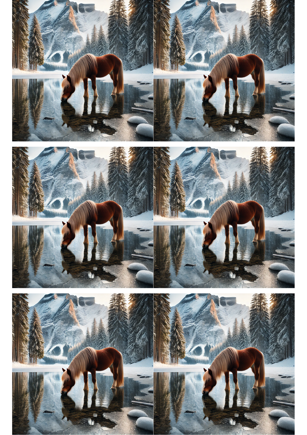 Reispapier für Decoupage-Collage „Pferd in den Bergen“ Kat. Nr. 2022