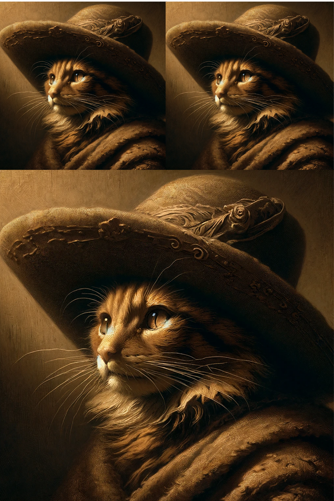 Rice Paper for Decoupage Cat in the Hat in Rembrandt&