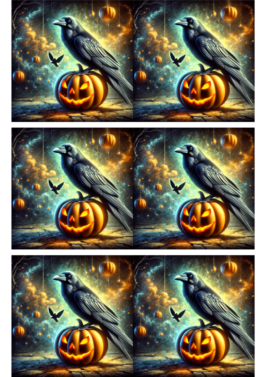 Reispapier für Decoupage Rabe Halloween 2 Collage Kat. Nr. 2853