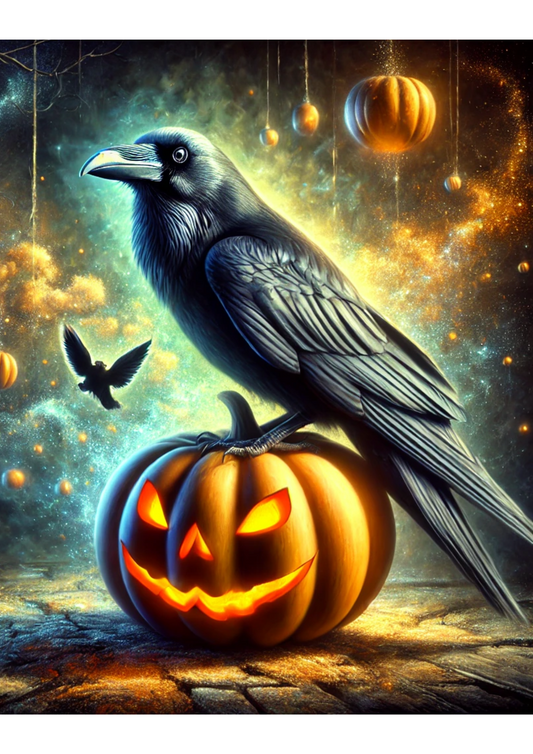 Papier de riz pour découpage Raven Halloween 2 Full Cat. N° 2854