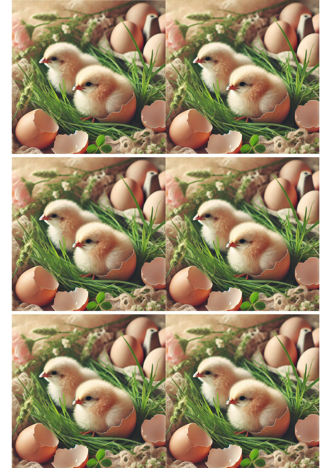 Rice Paper For Decoupage Chicks Collage Cat. No. 2605
