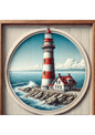 Rice Paper for Decoupage Lighthouse Picture Full Cat. No. 1316