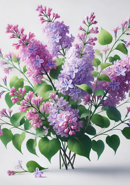 Rice Paper For Decoupage Lilac Branch 3 Full, Cat. No. 2089